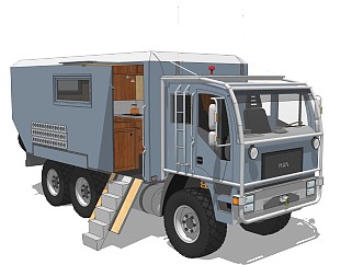 超精细汽车模型 房车 Camper Truck